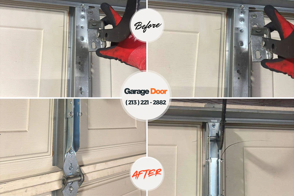 Before and after: garage door repair Chariton, IA